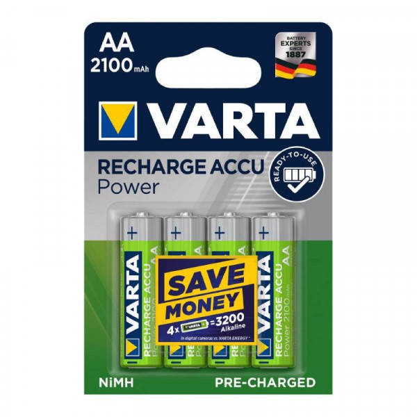 VARTA 4x AA Batterij - Oplaadbaar - NiMH - 2100mAh