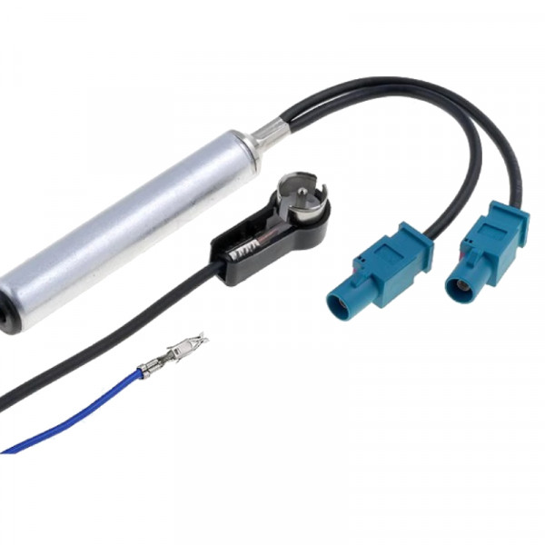ISO (v) - 2x Fakra Z (m) Antenne Splitterkabel - Met remote - 0,15 meter