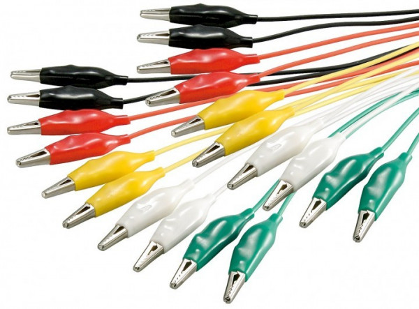 10x Testkabel met krokodillenklemmen