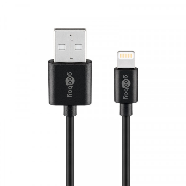 Lightning USB kabel voor Apple iPhone, iPad en iPod 2m Zwart