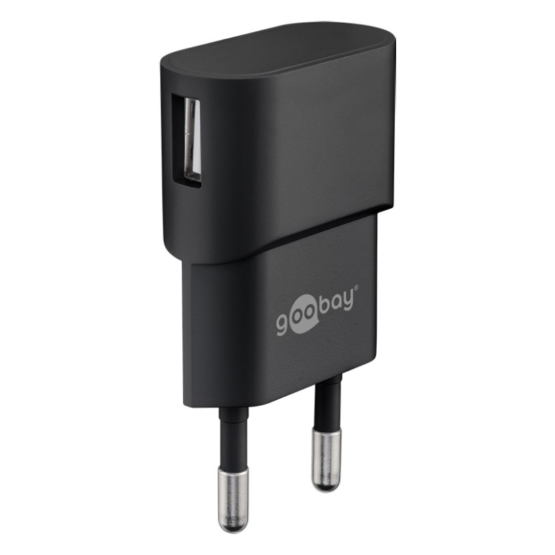 USB-A adapter - USB-A oplader - CEE 7/16 - USB-A adapter - 1 poorts - 1000mA - 5W - zwart