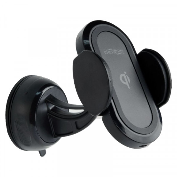 Gembird Autohouder voor Smartphones - Qi Draadloze Snellader - 10W - Zwart
