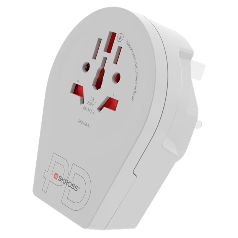 Skross 1.500291 Reisstekker Country Adapter World to UK USB C20PD