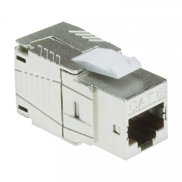 STP CAT8 Gigabit Netwerk Keystone voor Patchpaneel - LSA naar RJ45 (v) - Metaal