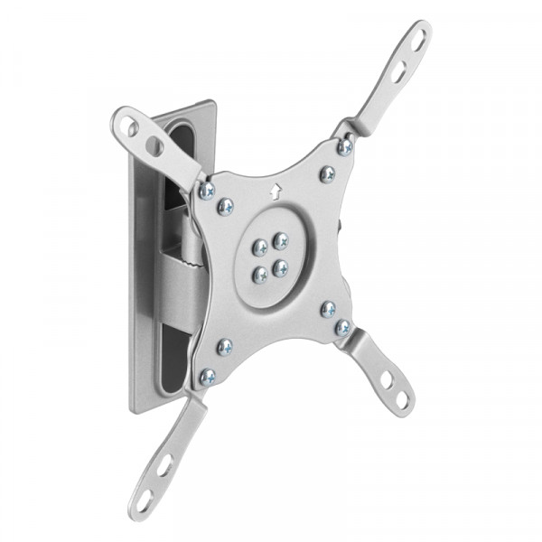 Tv muurbeugel voor 13-43 inch scherm - Compact - Basic - Draai- en kantelbaar - Tot 15kg - Zilver