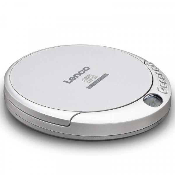 Lenco Discman - Draagbare CD- en MP3-speler - Op batterij - Anti-schok - Zilver
