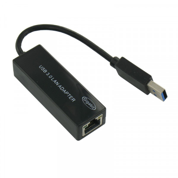 USB 3.0 Gigabit Ethernet Adapter Zwart