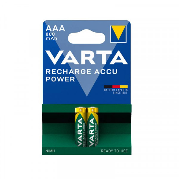 VARTA 2x AAA Batterij - Oplaadbaar - NiMH - 800mAh