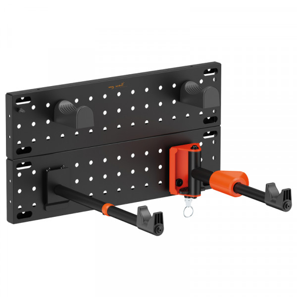 Wandhouder voor Fiets - Verstelbaar - Tot 30kg - Bandendikte tot 4,5cm - 48 x 12,5cm - Zwart