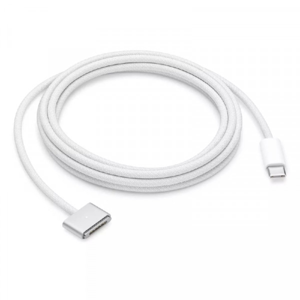 Originele Apple USB-C naar MagSafe 3 Kabel - 60W - Nylon sleeve - 2 meter - Bulk - Zilver