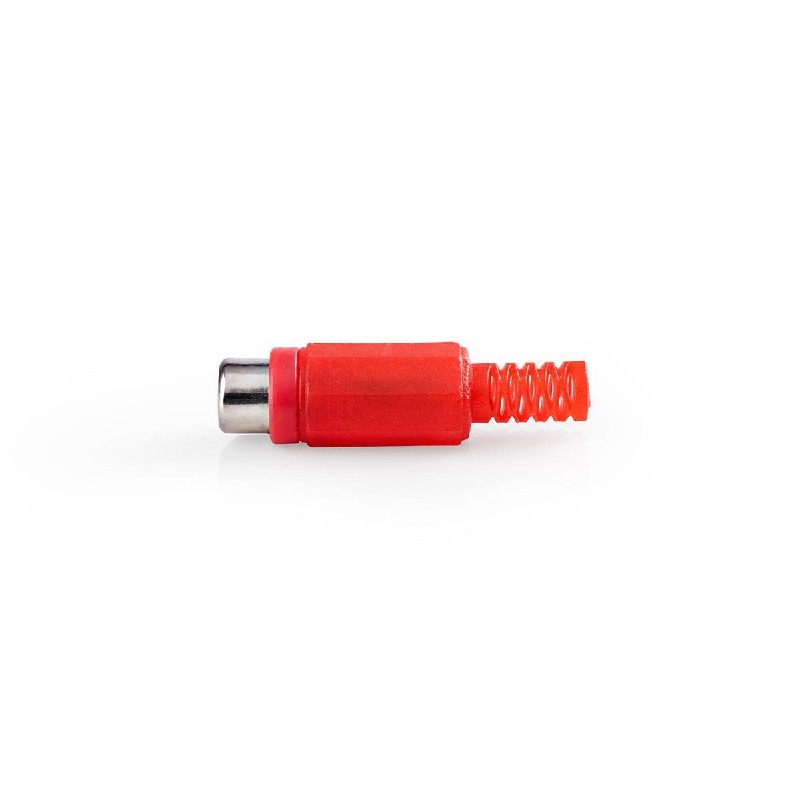 Soldeerbare Mono Tulp Connector (v) - Rood