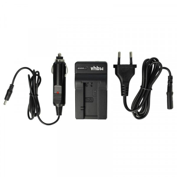 Accu oplader voor Sony NP-FC10, NP-FC11 en NP-FC12 accu's - Met 12V plug - Zwart