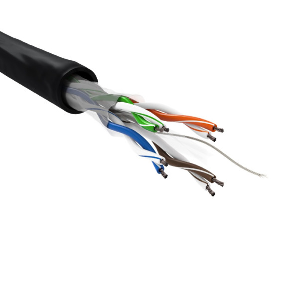 UTP CAT6 Gigabit Netwerkkabel - CCA - 23AWG - Stug - 100 meter - Zwart