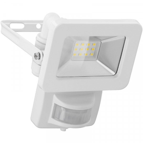 LED Schijnwerper voor buiten - Met Bewegingssensor - 10W - IP44 - Wit