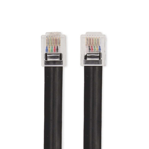 RJ12 Telefoonkabel - Crossed - 1 meter - Zwart