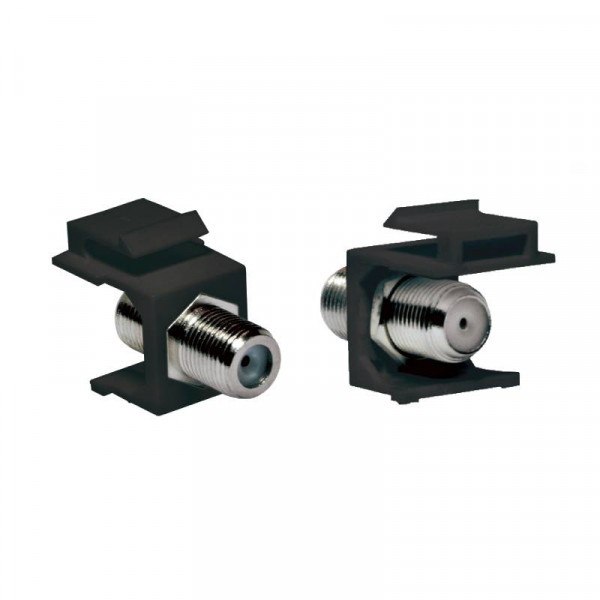 Keystone F-connector - F (v) - F (v) - Zwart