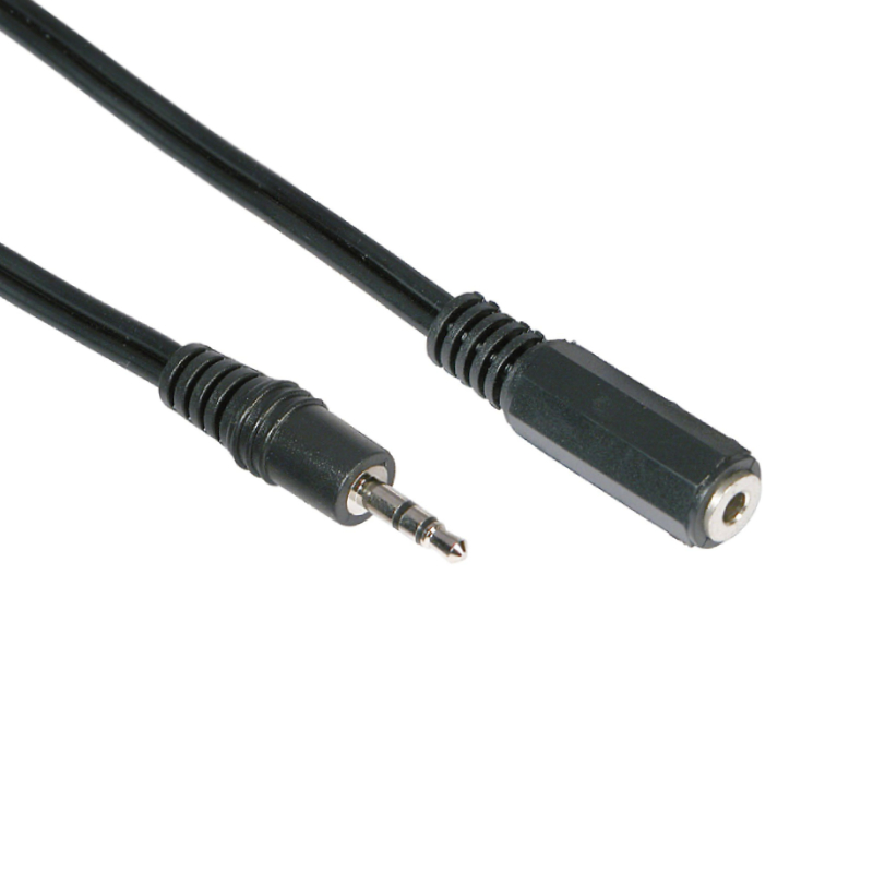 3,5mm Stereo Jack Verlengkabel - Basic - 5 meter - Zwart