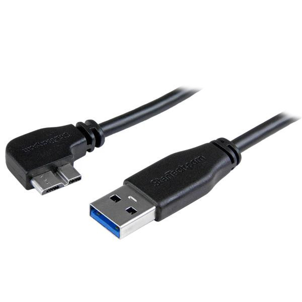 StarTech Slanke Micro USB 3.0 kabel haaks naar links 1m