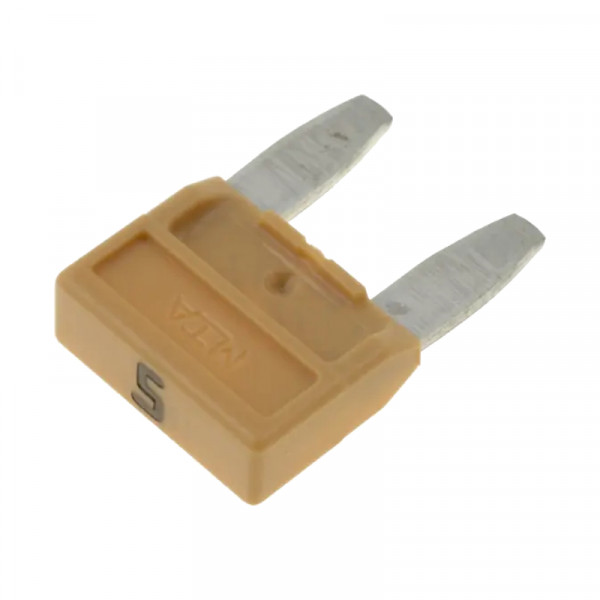 Mini Autozekering - 5 Ampere - Lichtbruin - 10 stuks