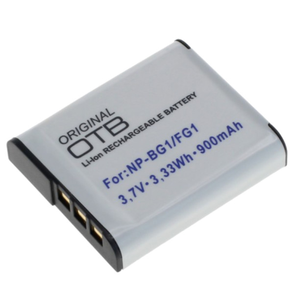 Accu voor Sony - NPBG1 en NP-FG1 - Voor diverse DSC toestellen - 3,7V - 900mAh - Zwart