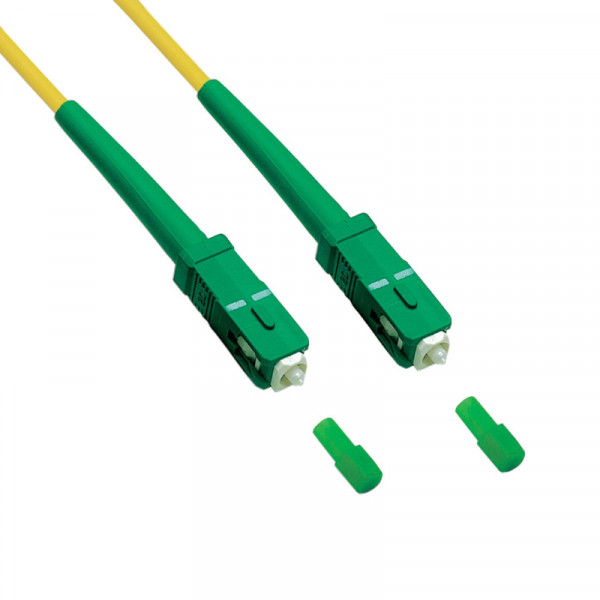 Simplex Fiber Optic Patchkabel - SC/APC - SC/APC G657.A2 - 1 meter - Geel/groen