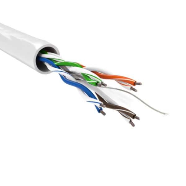 UTP CAT6 Gigabit Netwerkkabel - CCA - 23AWG - Stug - 100 meter - Wit