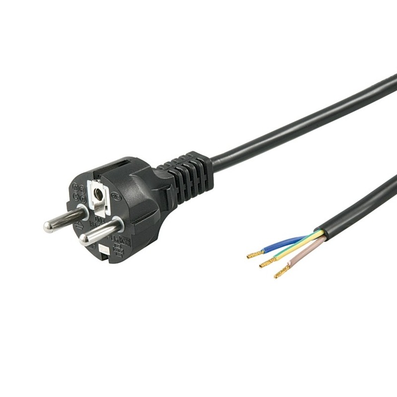 Schuko apparaatsnoer 3x0.75mm2 met open einde 1,8m 58186c97508e856d0d3bc1269bb00d16