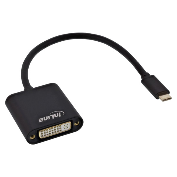 USB-C naar DVI-D Adapter - Full HD 60Hz - 0,15 meter - Zwart