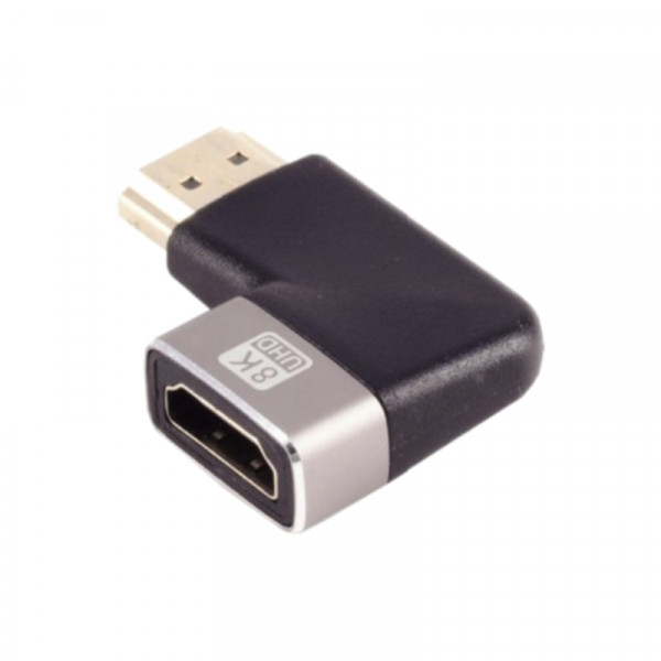 HDMI 2.1 Adapter - Haaks naar rechts - Premium - 8K 60Hz - Zwart