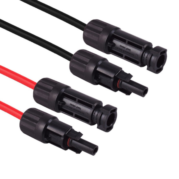 MC4 Solar Verlengkabel Set - 6mm2 - 1 meter - Zwart/Rood