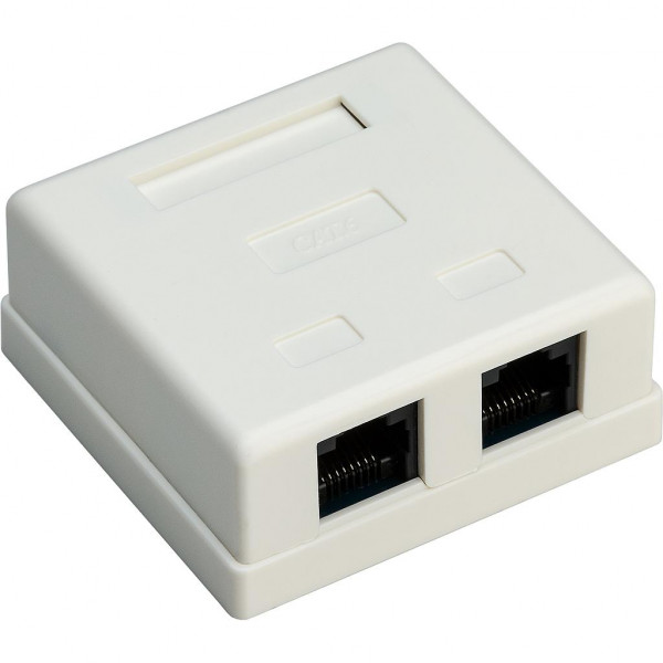 Goobay UTP CAT6 Opbouwdoos - 2x RJ45 - Wit