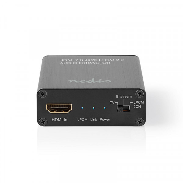 HDMI naar Stereo en 5.1 Audio Extractor - 4K 60Hz - Antraciet