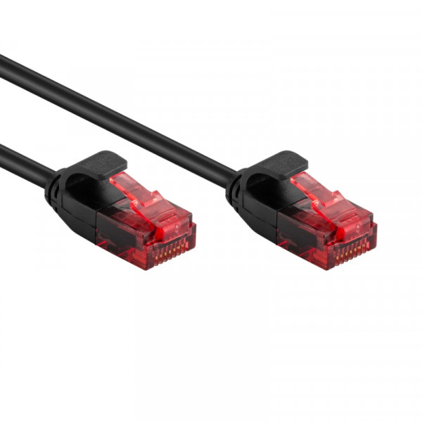 UTP CAT6 Slimline Gigabit Netwerkkabel - CU - 0,5 meter - Zwart