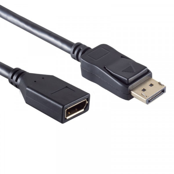 DisplayPort v1.2 Verlengkabel - 4K 60Hz - 5 meter - Zwart