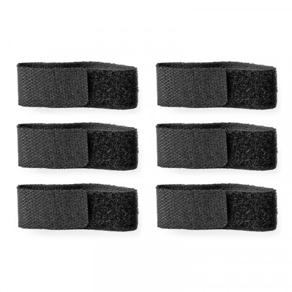 Kabelbinders - Zelfklevende Klittenband - 175 x 20mm - 6 stuks - Zwart