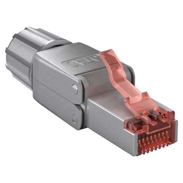 RJ45 Stekker met LSA strook - Schroefbare trekontlasting - CAT6 - Per stuk - 8P - STP - Metaal