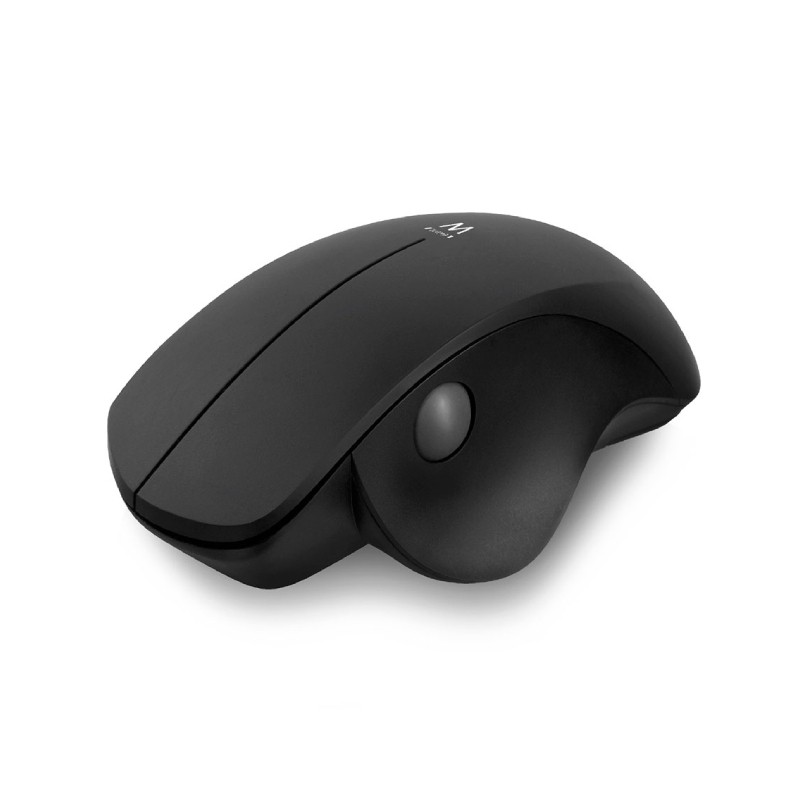 Draadloze Ergonomische Muis met duim scrolwiel zwart d934ec45399210e38cbf7faee0fa2dc8