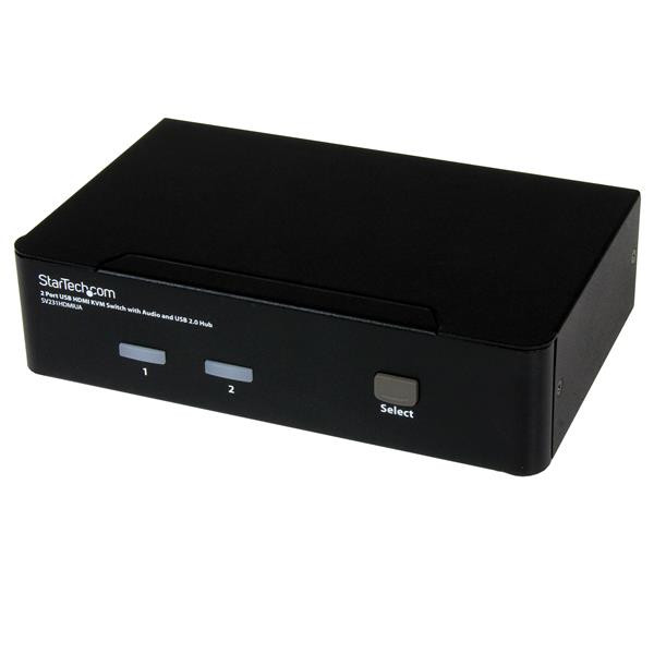 StarTech 2-poort USB HDMI KVM-switch met Audio en USB 2.0-hub