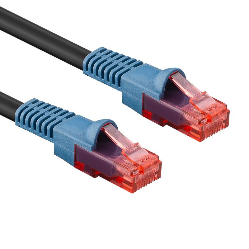 DIGITUS LAN-kabel Cat 5e – 10 Meter Zwart – CCA Netwerkkabel Met RJ45, U/UTP Niet-afgeschermd, Compatibel Met Cat 6/7/8 – Voor Thuisnetwerk En Kantoor
