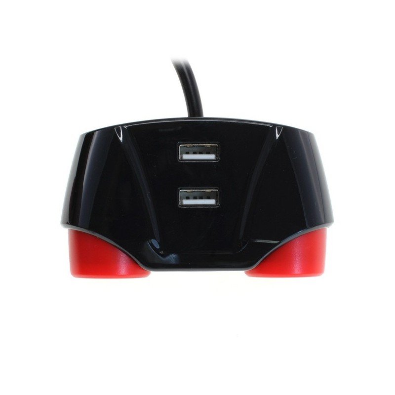3-Poorts Autolader USB C Snellader met LED Voltmeter, 66W USB-Adapter