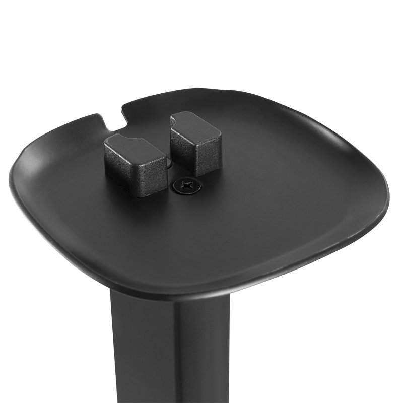 Maclean MC-896 Speaker Floor Stand Compatible with Sonos One and One SL Stand with Cable Management Holder, Height Adjustable from 70 to 127 cm (1