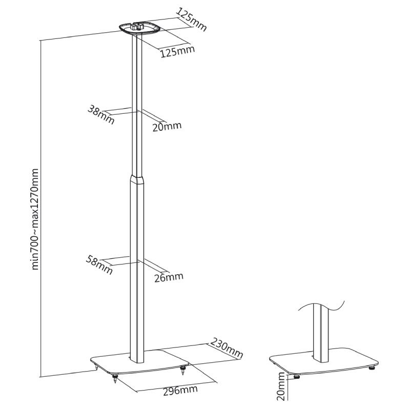 ARLI Wandhalter Für SONOS ONE & Play 1 Lautsprecher Boxen Halter Halterung Lautsprecher Wandhalterung Inkl Montageanleitung Und Befestigungsmaterial 2 Er Pack Set S0y1603e