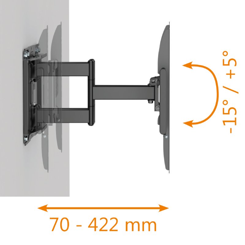 Sanus tv beugel VLF628 - Full motion wandsteun tot 90inch